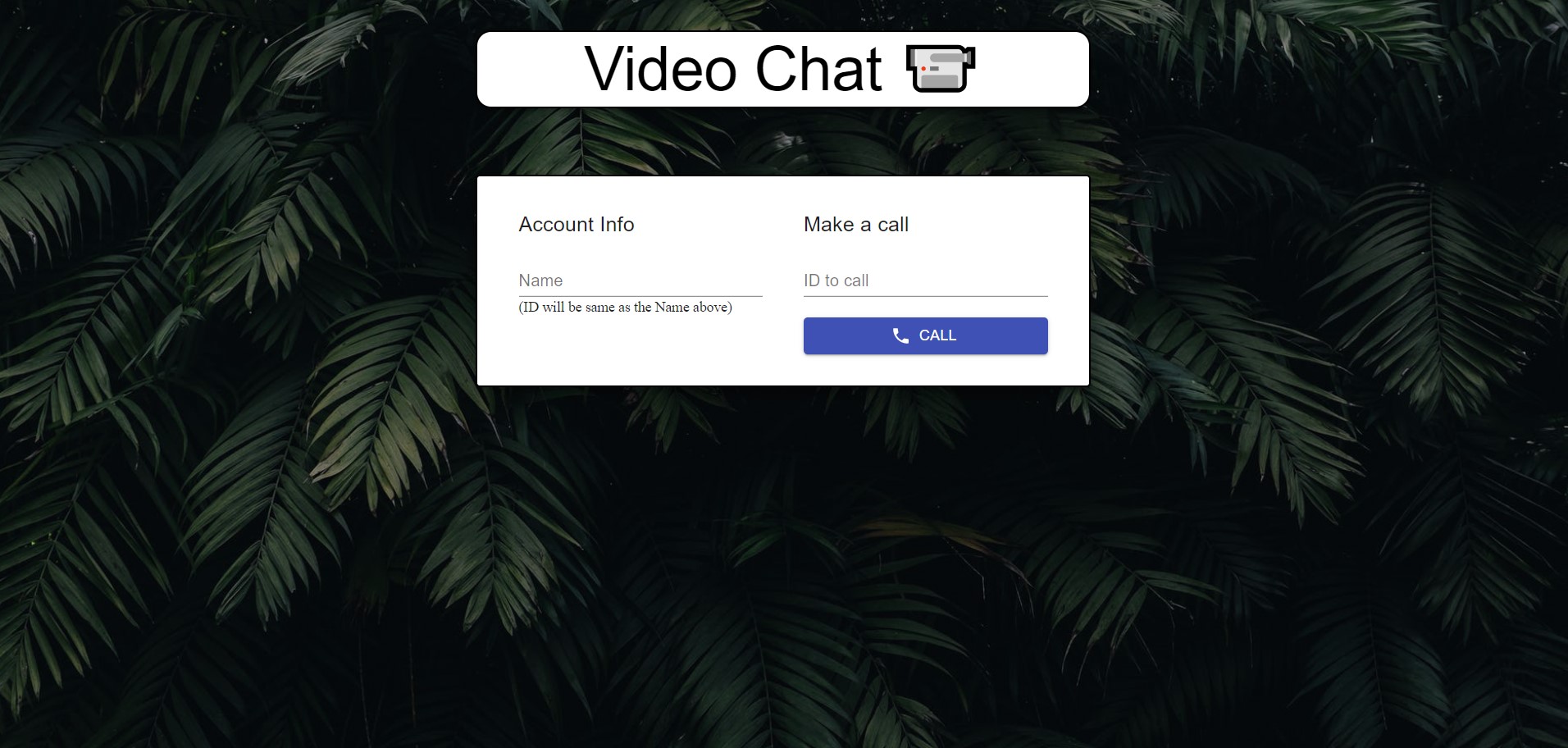 Video Chat App (React JS & WebRTC)